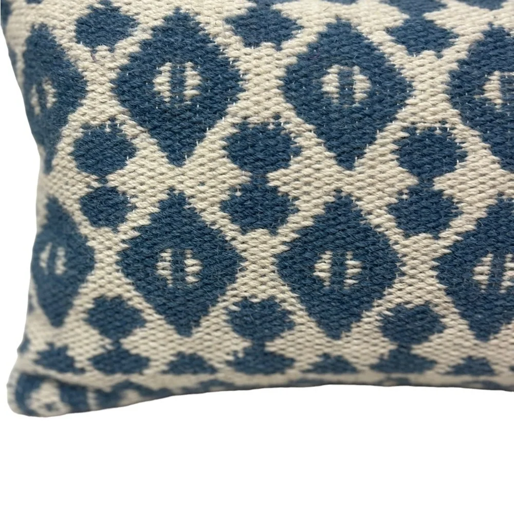 Magnolia Home Joanna Gaines Blue Ivory Wool Blend Loloi Pillow